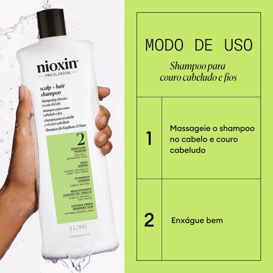 Shampoo para Cabelos Naturais Sistema 2 Nioxin